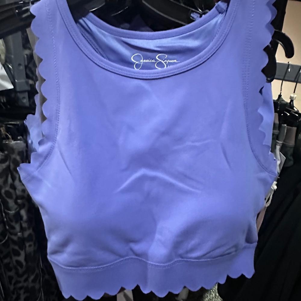 Jessica Simpson Lavender/Purple Sports Bra Large